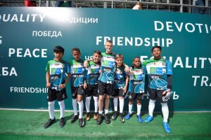 Young Footballer Ittipolchana with the Team African Elephant on the the F4F Championship Day